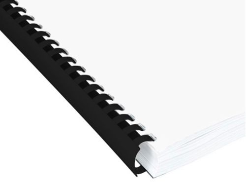 Espiral q-connect redonda 18 mm plastico preto capacidade 160 folhas caixa de 50 unidades , Q-connect , 63443 , 5705831321144